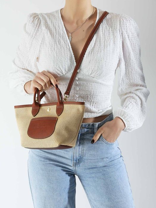 Longchamp New le panier pliage Sac portÃ© travers Marron
