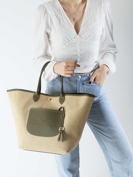 Longchamp Le panier pliage Schoudertas Groen