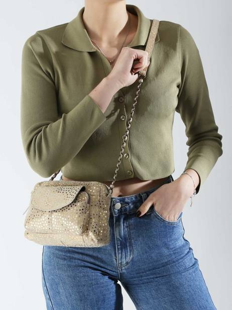 Cross Body Tas Naina Leder Pieces Beige naina 17063358 ander zicht 1