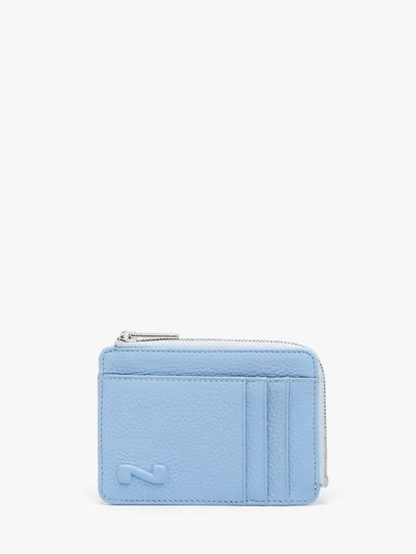 Portemonnee Met Kaarthouder Leder Nathan baume Blauw original n 217N