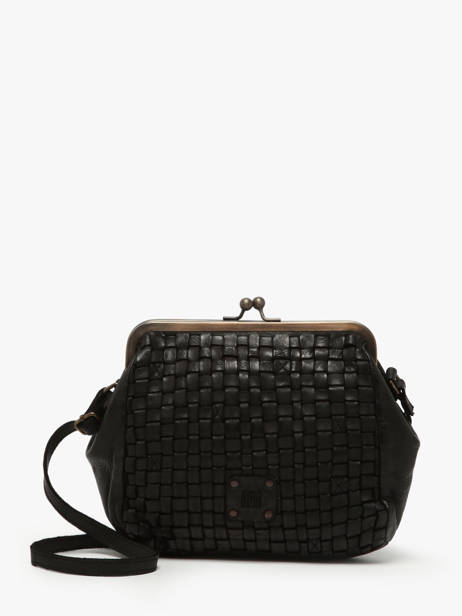 Cross Body Tas Heritage Leder Biba Zwart heritage KA21