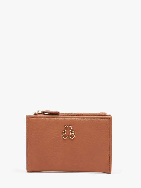 Portefeuille Lulu castagnette Marron zip CAPOR106