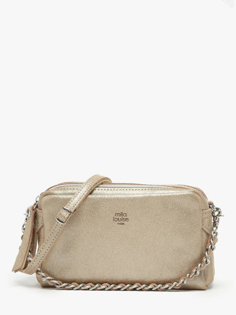Cross Body Tas Vintage Leder Mila louise Beige vintage 23673XSX