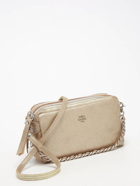 Cross Body Tas Vintage Leder Mila louise Beige vintage 23673XSX ander zicht 2