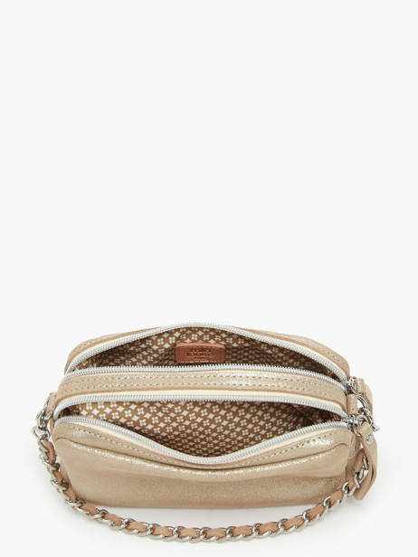 Cross Body Tas Vintage Leder Mila louise Beige vintage 23673XSX ander zicht 3