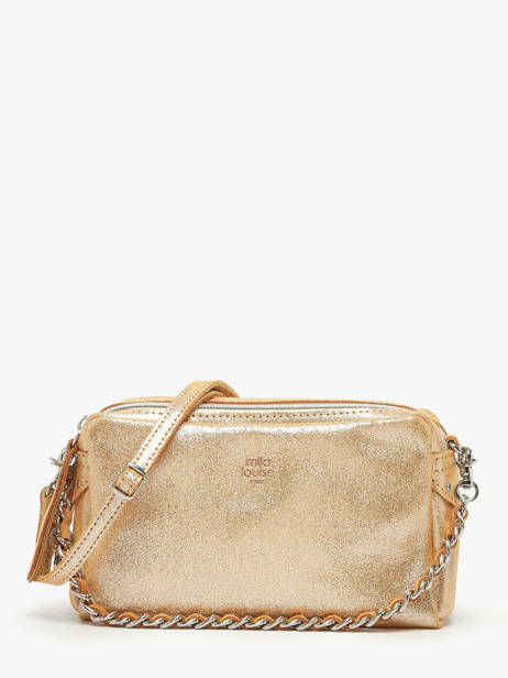 Cross Body Tas Vintage Leder Mila louise Goud vintage 23673XSX