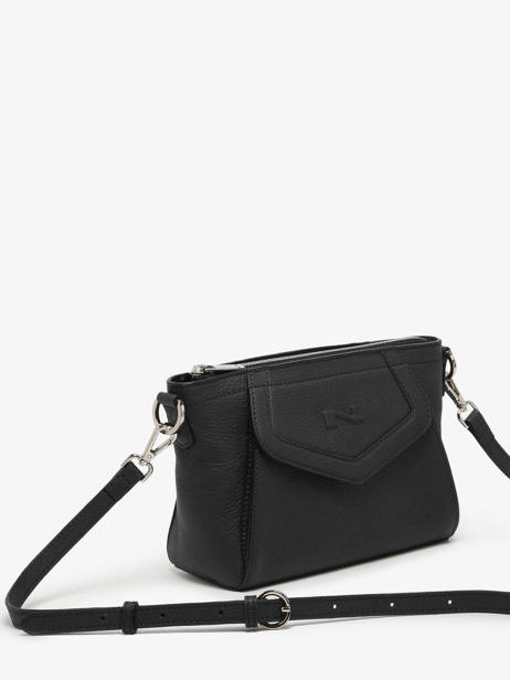 Sac Bandoulière Vanilla Cuir Nathan baume Noir candy 7 vue secondaire 2