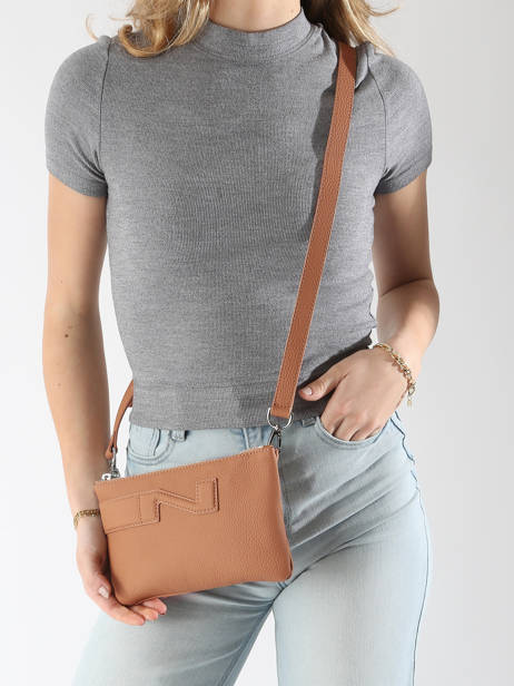Crossbody Tas Florence Leder Nathan baume Bruin n city 4 ander zicht 1