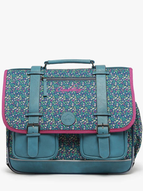 Cartable 3 Compartiments Cameleon Bleu vintage fantasy PBVGCA41