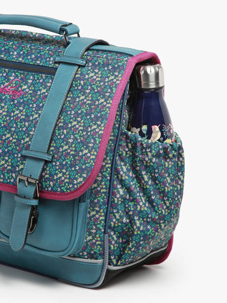 Cartable 3 Compartiments Cameleon Bleu vintage fantasy PBVGCA41 vue secondaire 5