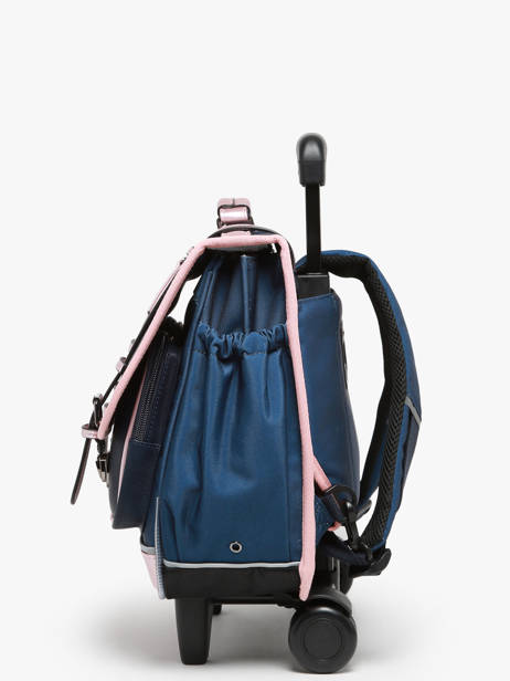 Cartable à Roulettes 2 Compartiments Cameleon Bleu vintage fantasy PBVGCR38 vue secondaire 2