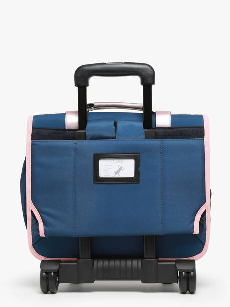 Cartable à Roulettes 2 Compartiments Cameleon Bleu vintage fantasy PBVGCR38 vue secondaire 5