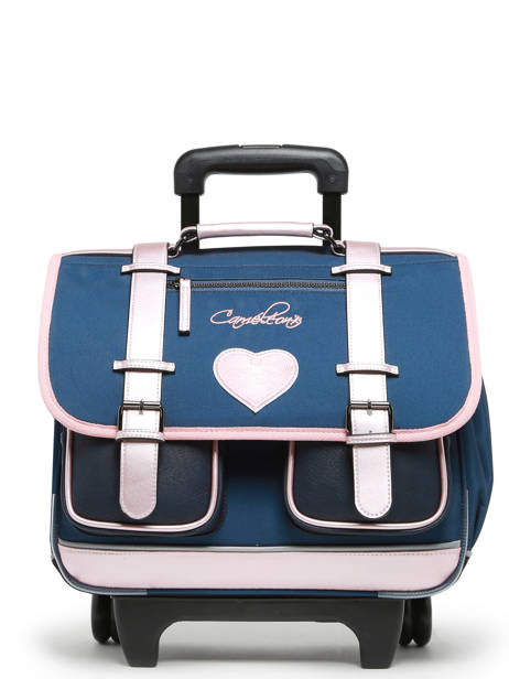 Cartable à Roulettes 2 Compartiments Cameleon Bleu vintage fantasy PBVGCR38 vue secondaire 7