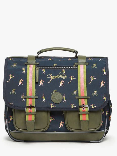 Boekentas 3 Compartimenten Cameleon Groen vintage urban PBVBCA41