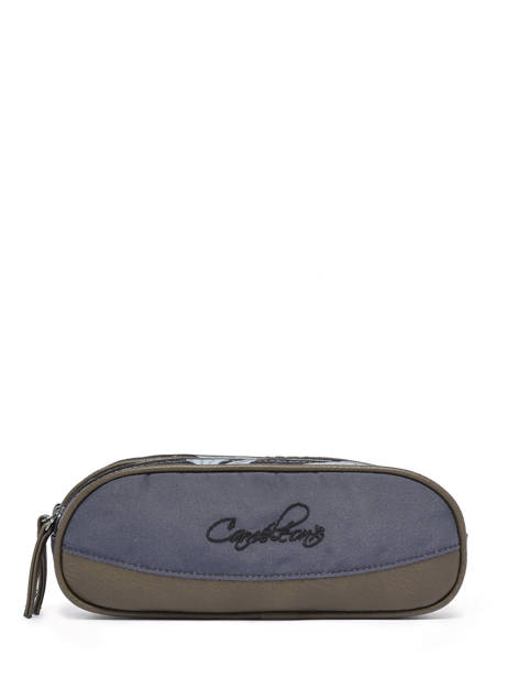 Pennenzak 2 Compartimenten Cameleon Grijs vintage urban PBVBTROU ander zicht 3