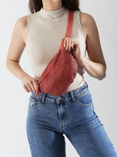 Heuptasje Biba Rood leather BRI5L ander zicht 1