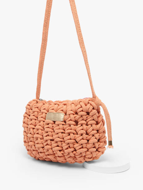 Cross Body Tas Crochet Le voyage en panier Oranje crochet PM854 ander zicht 2