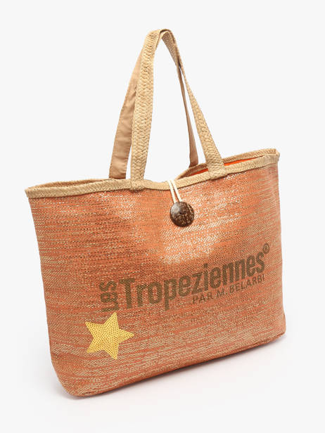 Schoudertas Panama Papier Les tropeziennes Oranje panama TZ01 ander zicht 2