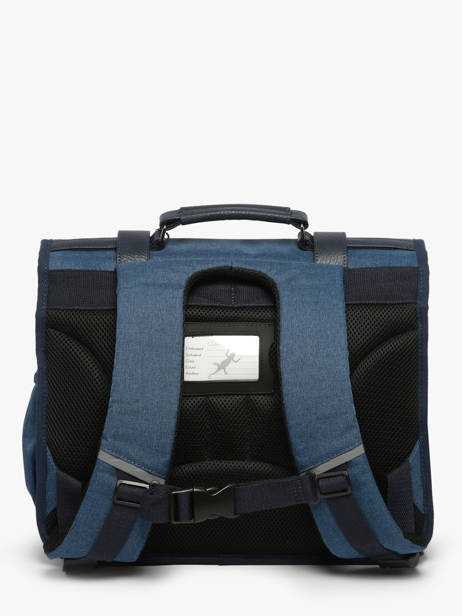 Cartable 2 Compartiments Cameleon Bleu vintage color CA38 vue secondaire 4