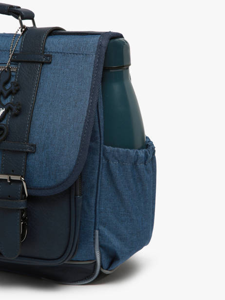 Cartable 2 Compartiments Cameleon Bleu vintage color CA38 vue secondaire 5