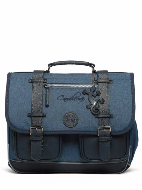 Cartable 2 Compartiments Cameleon Bleu vintage color CA38 vue secondaire 6