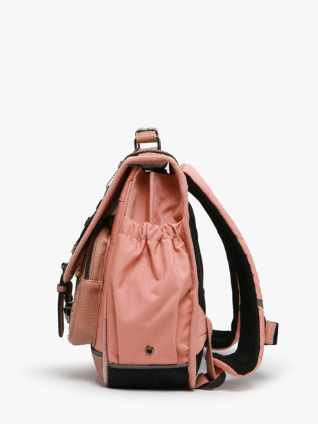 Boekentas Kinderen 2 Compartimenten Cameleon Roze vintage fantasy CA35 ander zicht 2