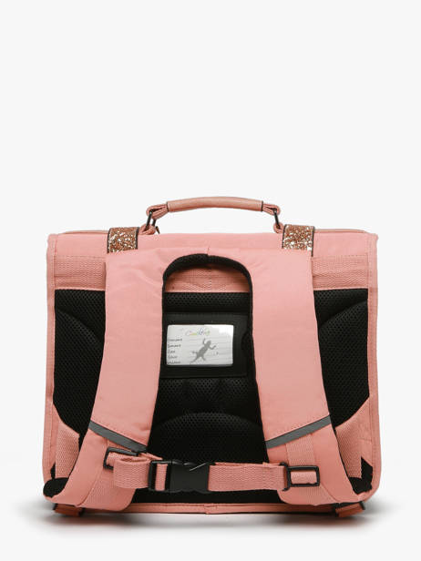 Boekentas Kinderen 2 Compartimenten Cameleon Roze vintage fantasy CA35 ander zicht 4