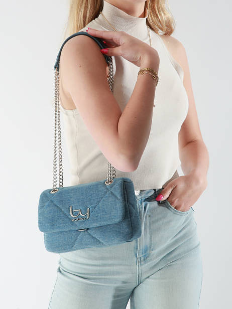 Cross Body Tas Dorado Denim By byblos Blauw dorado denim BS35B02D ander zicht 1