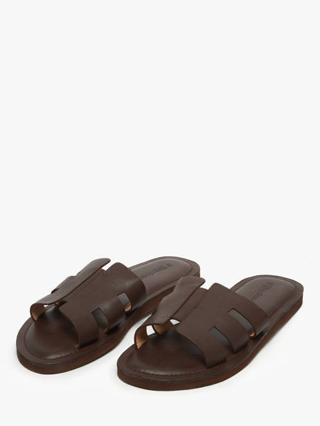 Slippers Emia Uit Leder Les tropeziennes Bruin men EMIA ander zicht 1