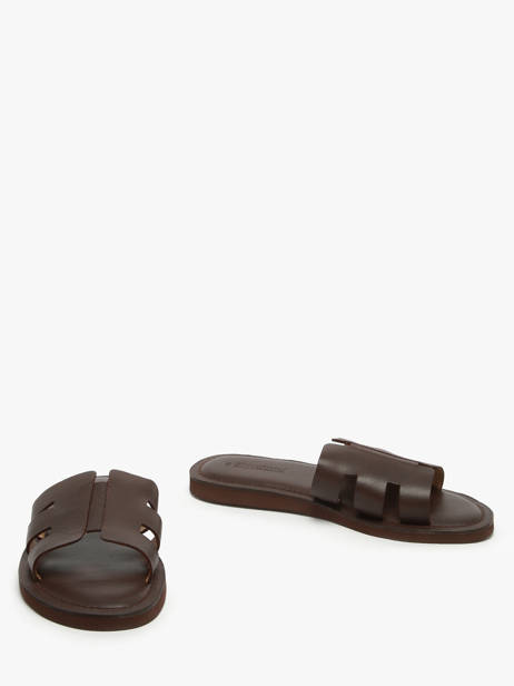 Slippers Emia Uit Leder Les tropeziennes Bruin men EMIA ander zicht 2