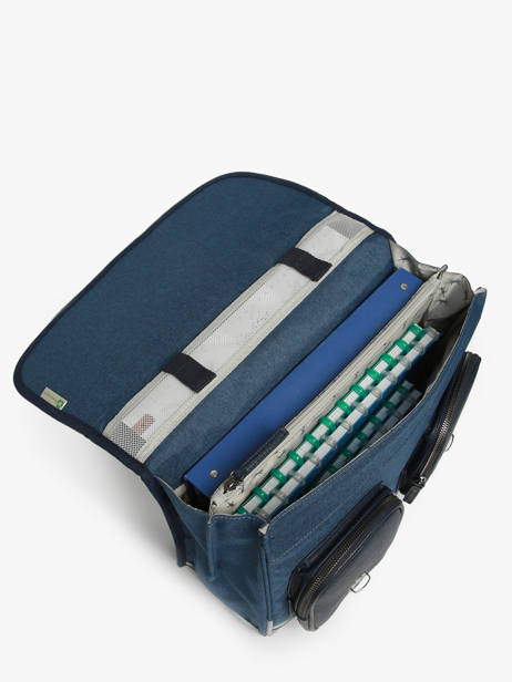 Cartable 2 Compartiments Cameleon Bleu vintage color CA38 vue secondaire 3