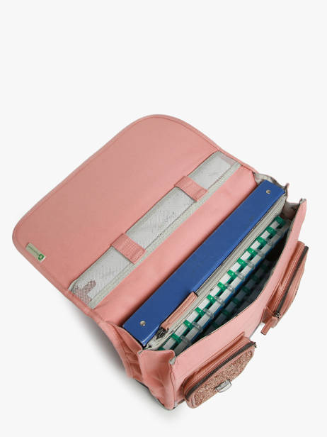 Boekentas Kinderen 2 Compartimenten Cameleon Roze vintage fantasy CA35 ander zicht 3