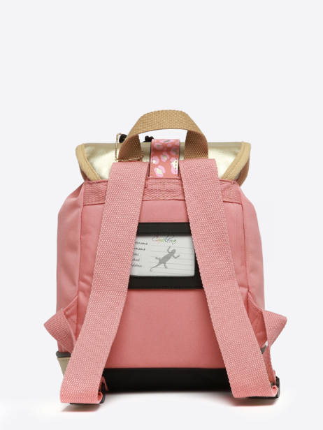 Rugzak 1 Compartiment Cameleon Roze vintage fantasy SD25 ander zicht 4