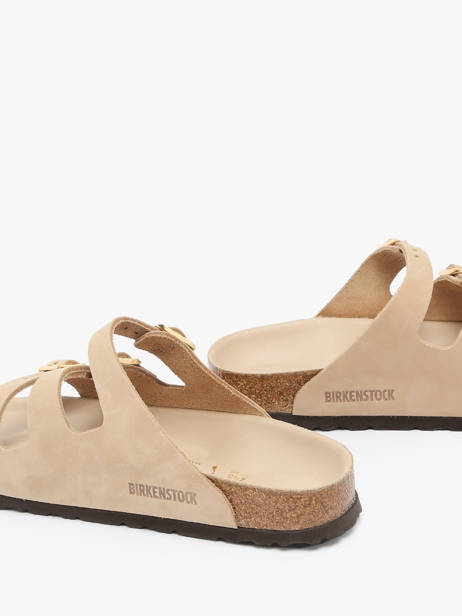 Mules Florida En Cuir Birkenstock Beige women 1029480 vue secondaire 2