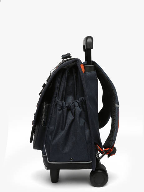 Cartable à Roulettes 3 Compartiments Cameleon Orange vintage urban CR41 vue secondaire 2