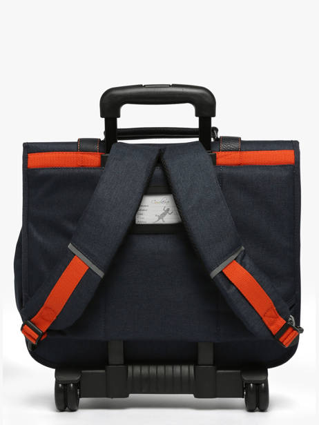 Cartable à Roulettes 3 Compartiments Cameleon Orange vintage urban CR41 vue secondaire 4