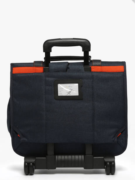 Cartable à Roulettes 3 Compartiments Cameleon Orange vintage urban CR41 vue secondaire 5