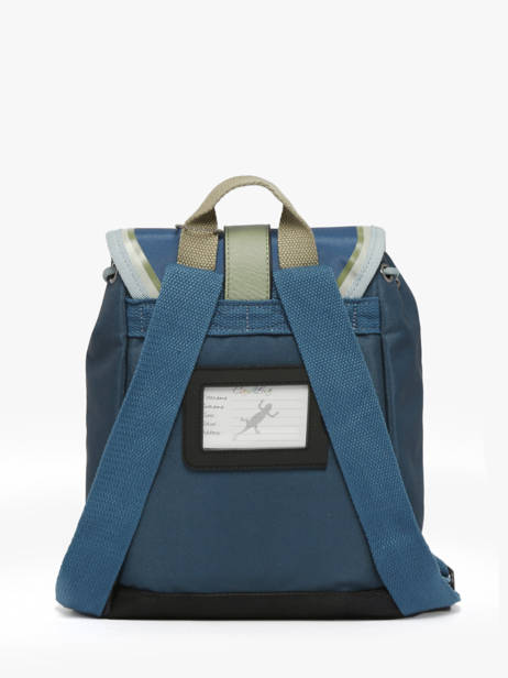 Rugzak 1 Compartiment Cameleon Blauw vintage urban SD25 ander zicht 4