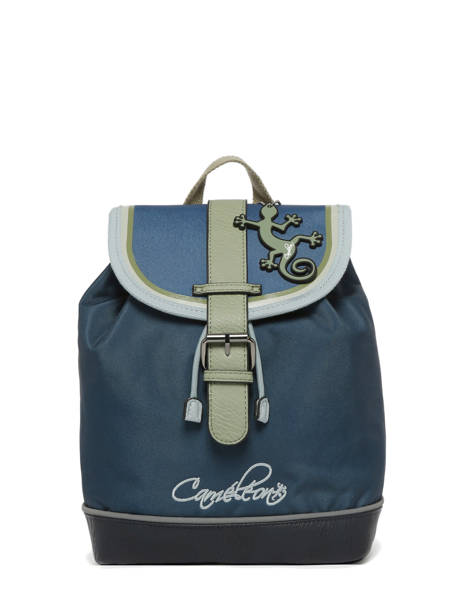 Rugzak 1 Compartiment Cameleon Blauw vintage urban SD25 ander zicht 5