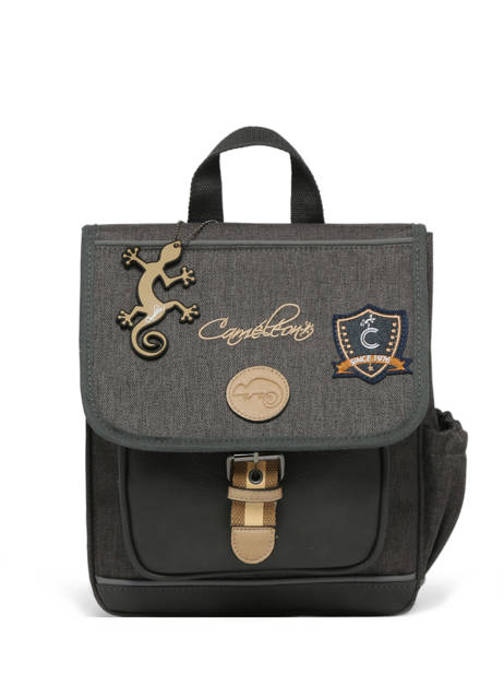 Rugzak 1 Compartiment Cameleon Grijs vintage urban SD30 ander zicht 6