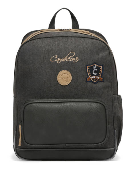 Rugzak 2 Compartimenten Cameleon Grijs vintage urban SO40 ander zicht 7