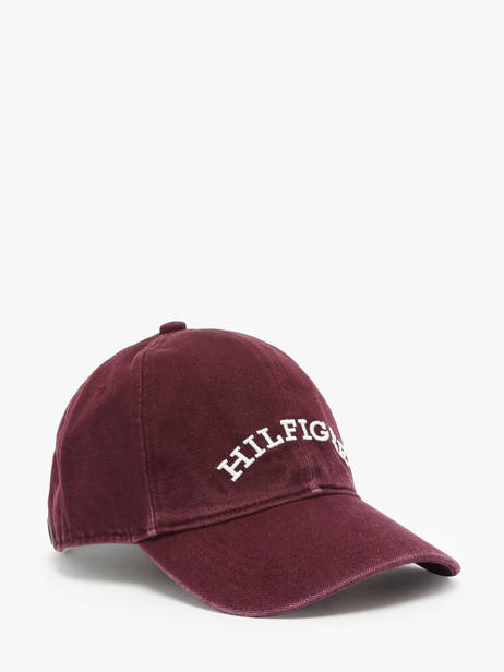 Casquette Tommy hilfiger Rouge monotype soft AM13003 vue secondaire 1