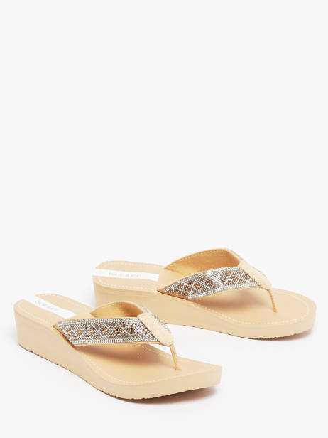 Open Sandalen Met Hak Isotoner Beige women 94206 ander zicht 1