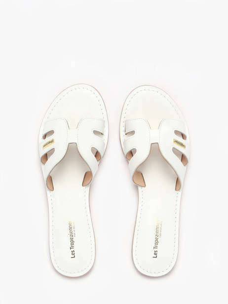 Slippers Damia Uit Leder Les tropeziennes Wit women DAMIA ander zicht 4