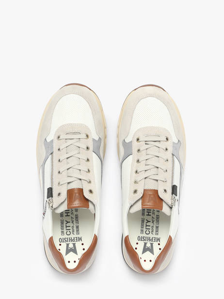 Sneakers Bradley En Cuir Mephisto Blanc men P5147074 vue secondaire 4