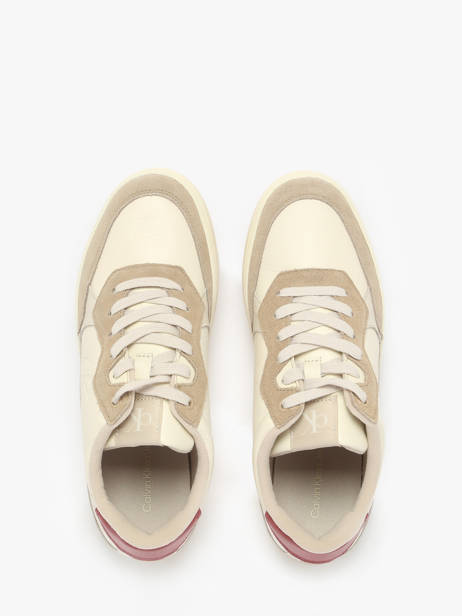 Sneakers Uit Leder Calvin klein jeans Beige men 1153OLH ander zicht 3