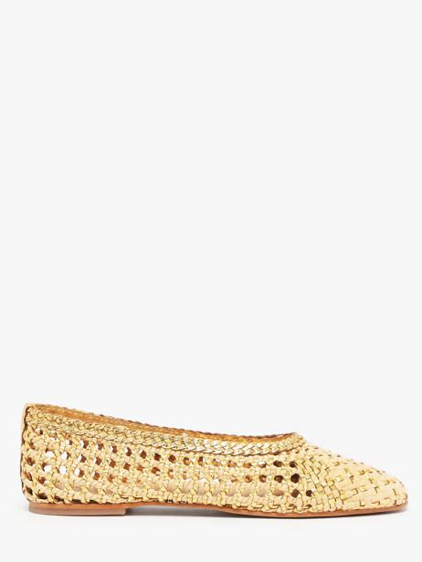 Ballerines En Cuir Inuovo Or women D49006