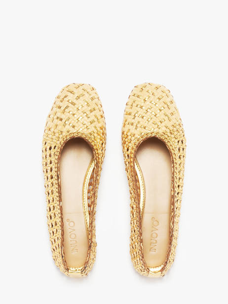 Ballerines En Cuir Inuovo Or women D49006 vue secondaire 3