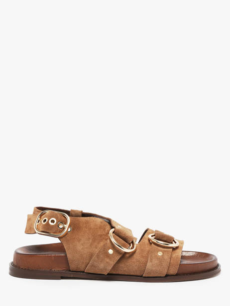 Sandalen Uit Leder Inuovo Bruin women D51011