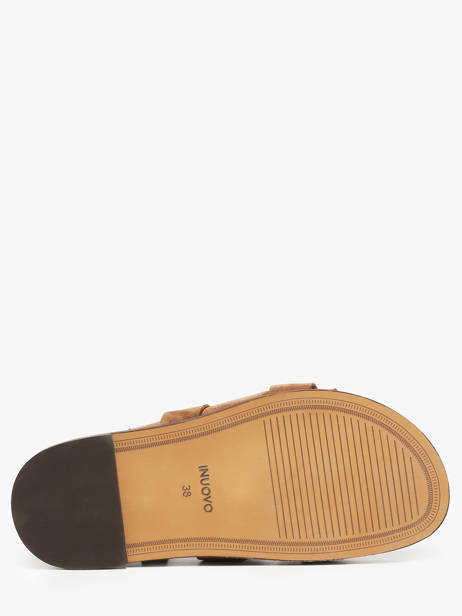 Sandalen Uit Leder Inuovo Bruin women D51011 ander zicht 4